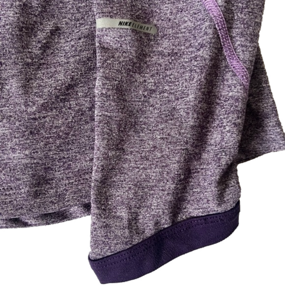 Nike Running Dri-Fit Half Zip Long Sleeve Top Purple Womens Size Medium - Picture 2 of 7